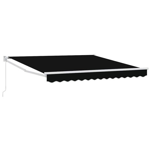 vidaXL Auvent R&eacute;tractable Noir 350 x 250 cm Polyester et Aluminium