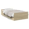 vidaXL Cadre de lit avec tiroirs sans matelas ch&ecirc;ne sonoma 90x200 cm