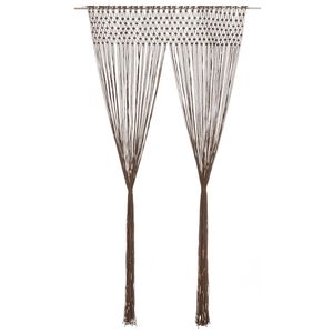 vidaXL Rideau en macram&eacute; Taupe 140x240 cm Coton