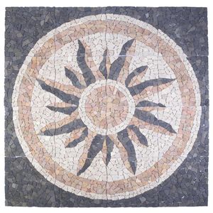 vidaXL Carreaux en mosa&iuml;que motif soleil Multicolore 120 x 120 cm
