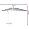 vidaXL Parasol de jardin avec m&acirc;t en acier bleu 290x290x238 cm