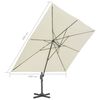 vidaXL Parasol de jardin d&eacute;port&eacute; avec m&acirc;t en aluminium 400 x 300 cm Sable