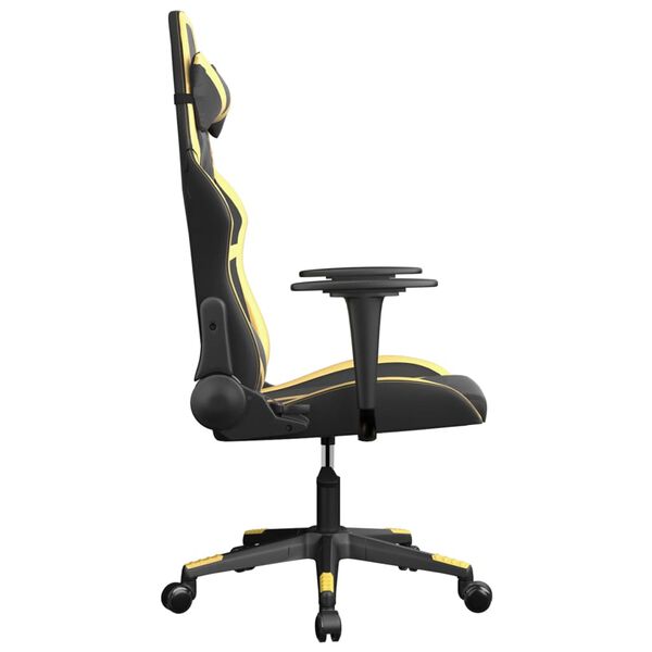 vidaXL Chaise de jeu Noir et dor&eacute; Similicuir