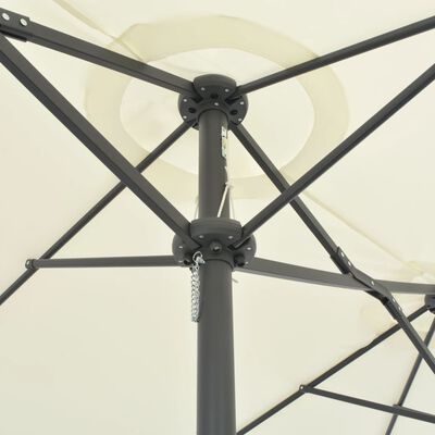 vidaXL Parasol d'extérieur et poteau en aluminium 460 x 270 cm Sabe