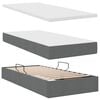 vidaXL Lit avec rangement et matelas Gris fonc&eacute; 90 x 190 cm