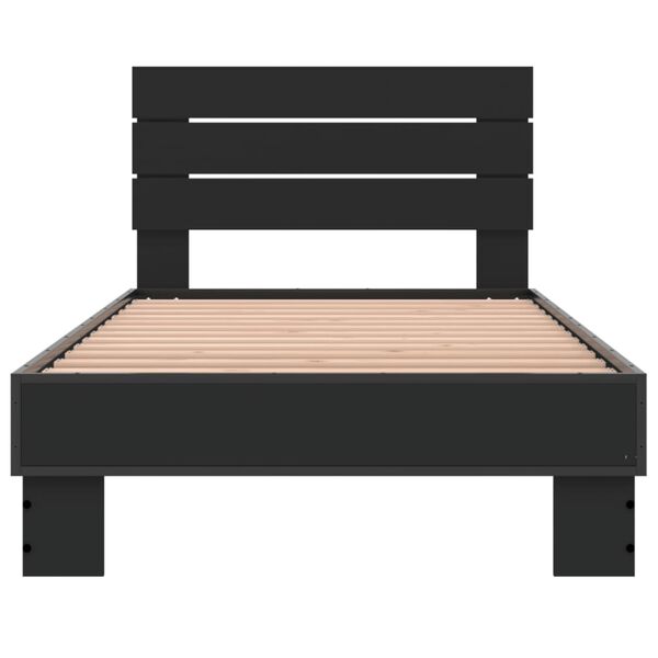 vidaXL Cadre de lit sans matelas noir 90x190 cm