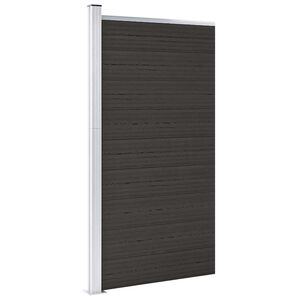 vidaXL Panneau de cl&ocirc;ture WPC 95x186 cm Noir