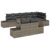 vidaXL Ensemble de canap&eacute; de jardin 9 pcs Gris Poly rotin