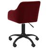 vidaXL Chaise pivotante de salle à manger Rouge bordeaux Tissu