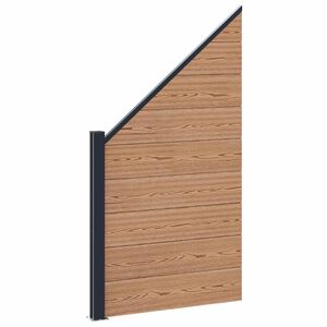 vidaXL Ensemble de Cl&ocirc;ture 95 x 180 cm WPC et Aluminium Marron