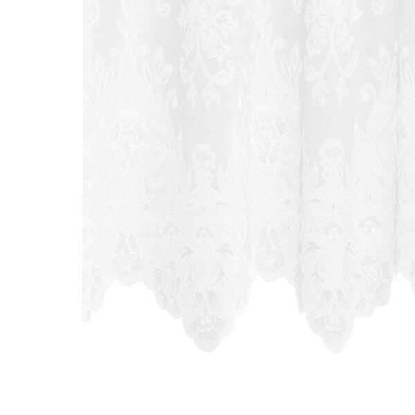 vidaXL Rideau en Dentelle Floral Blanc 260 x 150 cm Polyester