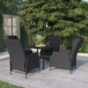 vidaXL Ensemble &agrave; manger de jardin 5 pcs Gris fonc&eacute;