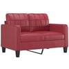 vidaXL Ensemble de canap&eacute;s 3 pcs et coussins Rouge bordeaux Similicuir