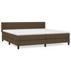 vidaXL Sommier &agrave; lattes de lit avec matelas Marron fonc&eacute; 200x200 cm