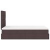 vidaXL Cadre de lit ottoman avec matelas marron fonc&eacute; 120x200 cm tissu