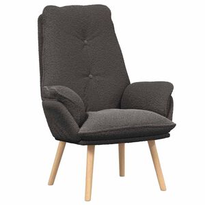 vidaXL fauteuil Gris fonc&eacute; 69 x 74 x 93 cm Tissu Sherpa