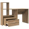 vidaXL Bureau Chêne artisanal 131,5 x 50 x 106,5 cm Bois d'ingénierie