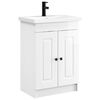 vidaXL Ensemble de mobilier de salle de bain Blanc brillant