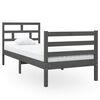 vidaXL Cadre de lit sans matelas gris 75x190 cm bois massif