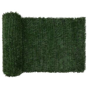 vidaXL Cl&ocirc;ture Artificielle Vert fonc&eacute; 1 x 6 m PVC et Acier