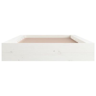 vidaXL Cadre de lit Blanc 90x190 cm Simple Bois massif