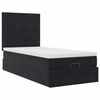 vidaXL Cadre de lit ottoman avec matelas noir 90x190 cm velours