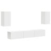 vidaXL Ensemble meuble TV 5 pc Blanc Bois d'ing&eacute;nierie