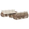 vidaXL Ensemble de canap&eacute; de jardin 8 pc Beige et blanc cr&egrave;me