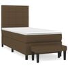 vidaXL Sommier &agrave; lattes de lit avec matelas Marron fonc&eacute; 90x200 cm