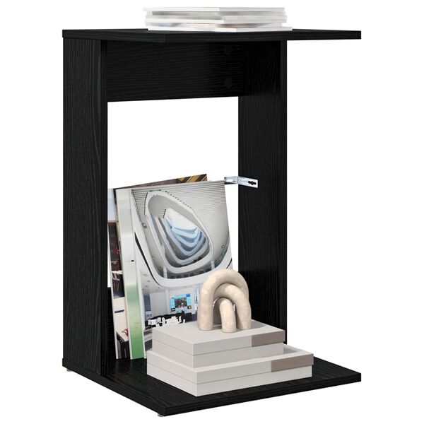 vidaXL Table d'appoint Ch&ecirc;ne noir 40 x 38 x 62,5 cm Bois d'ing&eacute;nierie