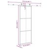 vidaXL Porte coulissante avec kit de quincaillerie 76x205 cm Verre ESG