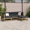 vidaXL Salon de jardin 4 pcs bois de pin impr&eacute;gn&eacute;