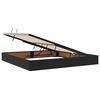 vidaXL Lit de Rangement avec matelas Noir 200 x 200 cm Velours