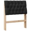 vidaXL T&ecirc;te de lit capitonn&eacute;e Noir 80 cm Pin massif