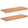 vidaXL Marches d'escalier 2 pi&egrave;ces 80 x 30 x 2 cm Vernis