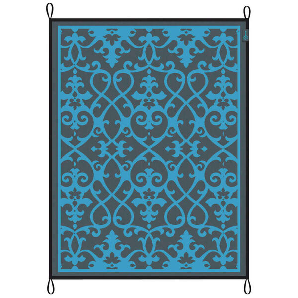 Bo-Camp Tapis d'ext&eacute;rieur Chill mat Oriental 2,7x2 m L bleu