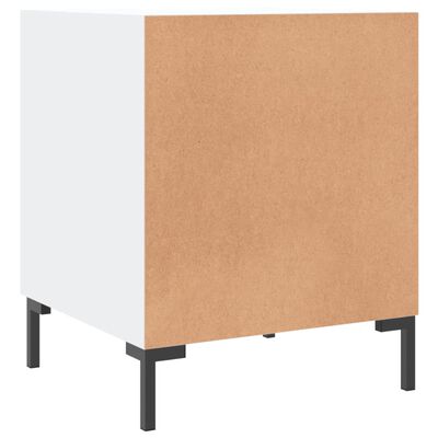 vidaXL Tables de chevet 2 pcs blanc 40x40x50 cm bois d’ingénierie