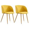 vidaXL Ensemble de salle &agrave; manger 3 pcs Tissu Jaune