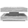 vidaXL Table basse rotative à 360 degrés sonoma gris 70x70x34,5 cm