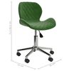 vidaXL Chaises pivotantes &agrave; manger lot de 2 Vert fonc&eacute; Velours