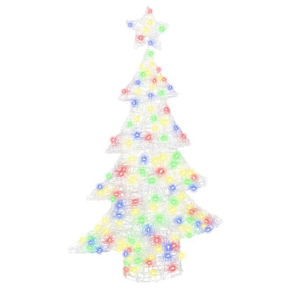 vidaXL Sapin de No&euml;l avec 100 LED Multicolore 120 cm Acrylique