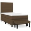 vidaXL Sommier &agrave; lattes de lit avec matelas Marron fonc&eacute; 90x190 cm
