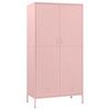 vidaXL Garde-robe Rose 90x50x180 cm Acier