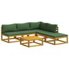 vidaXL Ensemble de Canap&eacute;s 6 pc Naturel Bois d'Acacia Massif