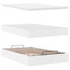 vidaXL Cadre de lit ottoman et matelas blanc pur 120x200 cm similicuir