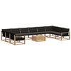 vidaXL Ensemble de canap&eacute;s d'ext&eacute;rieur 11 pc Blanc et noir