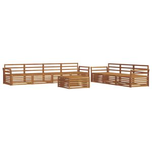 vidaXL Ensemble de canap&eacute;s d'ext&eacute;rieur 8 pc Naturel