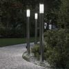 vidaXL Borne lumineuse avec sortie lot de 3 110 cm acier inoxydable IP44