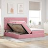 vidaXL Lit de Rangement avec matelas Rose 180 x 200 cm Velours