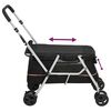 vidaXL Poussette pour chien pliante Noir 100x49x96 cm Tissu de lin
